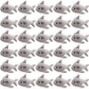 30 Pcs Mini Stuffed Shark Animal Toys Small Plush Shark Toys Bulk Mini Shark Plush Keychain for Ocean Theme Party Favors Goodie Bag Fillers Birthday Gifts (Color Set 2)