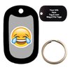 Custom Engraved Pet Tag - laughing tears emoji grey - Dog Tag - Tag-Z Wag-Z