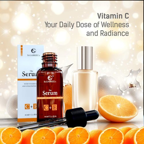 Face Serum with Vitamin C and E - Skin Brightening Face Serum, Discoloration Correcting Serum, Face Serum for Women, Vegan, Skin Brightening Serum for Radiant Glow, 1 Fl Oz