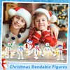 JellyArch 50 Pcs Christmas Holiday Character Christmas Bendable Figures Snowman Bendable for Christmas Party Favors Prizes Goodie Bag Winter Stocking Stuffers, 4 Assorted Styles