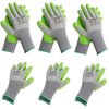 WORKPRO 6 Pairs Garden Gloves, Work Glove with Eco Latex Palm Coated, Working Gloves for Weeding, Digging, Raking and Pruning(M)