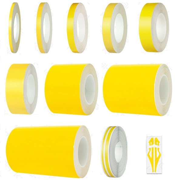 A&Z New Roll Vinyl Pinstriping Pin Stripe DIY Self Adhesive Line Car Tape Decal Stickers 32 Ft Yellow