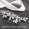 Evild Wedding Hair Comb Silver Rhinestone Bride Hair Side Comb Bridal Hair Clips Headpieces for Bride and Bridesmaids