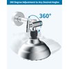 Hibbent All Metal Shower Head Elbow Adapter, 360 ° Adjustable Swivel Brass Showerhead Adapter, Stainless Steel Shower Arm Extension for Fixed and Rain Showerhead, Wall Mounted Shower Connector, Chrome