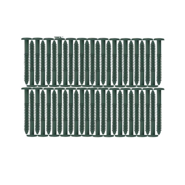 Window Shutters Panel Peg Lok Pin Pegs Screws Spikes Fasteners 3 inch 60 Pack (Forest Green) Exterior Vinyl Shutter Hardware Strongest Made in USA