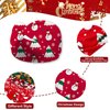 4 Pcs Christmas Headbands for Women, Wide Turban Dress Up Costume Stretchy Breathable Non Slip Head Wrap, Santa Claus Gingerbread Man Snowman Holiday Fall Winter Hair Band for Yoga Running Party