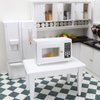 Miniature Microwave Dollhouse Accessories Oven Mini Kitchen Furniture Appliance 1:12 Mini House Decoration Model Decor High Simulation Accessories Ornaments (White)