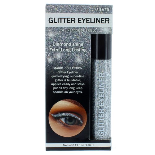 Glitter Eyeliner Diamond Shine Extra Long Lasting Waterproof (Silver)