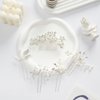 5 Pieces Wedding Hair Comb Bridal Hair Pins Set Silver Crystal Pearl Hair Side Comb U-shaped Flower Rhinestone Wedding Hair Accessories for Bride Bridesmaid Prom