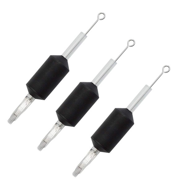 Needlehouse 1inch/25mm tattoo needles tube combo 1209RM 20pcs disposable tattoo needles tube grips Curved Magnum (9RM)