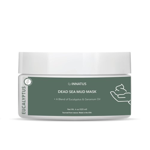 INNATUS Dead Sea Mud Mask with Eucalyptus Oil – 4oz Detoxifying & Purifying Face Mask – Infused with Natural Oils for Acne Control & Skin Refreshment