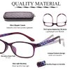 EYEURL Reading Glasses Womens Blue Light Blocking - 2 Pack Anti-blue Readers for Women UV Protection Eyeglass +2.0