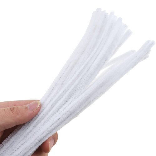HAHIYO 12inches*6mm White 70PCs Pipe Cleaner Craft Chenille Stem Extra Long Chenille Cleaner Pipe Stem Stable&Soft Craft Supplies Set for Creative DIY Arts Craft Project Kids DIY Art Supplies