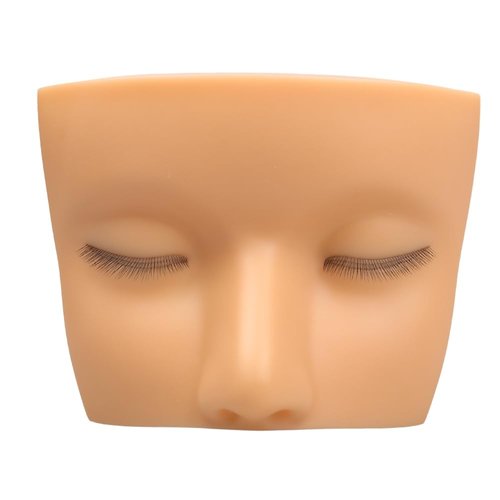 Lash Mannequin Head Lash Doll Head Eyelids for Lash Practice Lash Mannequin Eyelash Mannequin Head (Yellow Color)