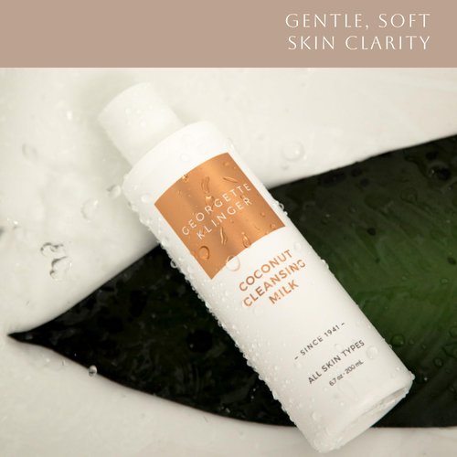 Georgette Klinger Coconut Cleansing Milk - Natural Face Wash for Women, Gentle Makeup Remover that Restores Moisture with Nutrient-rich Coconut Oil, Vegan for All Skin Types - 6.7 oz