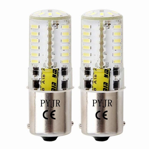 1156 Ba15s 1141 P21w 12v LED Bulbs, Single Contact Bayonet Base, 5W Cool White 6000K 500LM, Waterproof Light, for RV, Trailer, Boat, Lawn Tractors, Mower. (Pack of 2)