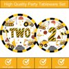 51 Pcs Construction 1st Birthday Party Supplies Dump Truck One Years Old Tablecloth Paper Plates Napkins Forks Dinnerware for Construction Baby Shower Birthday Party Supplies Decorations