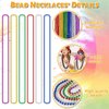 Mardi Gras Beads, 24PCS Metallic Colorful Bead Necklace Party Favors, 6 Kinds of 33" Beaded Necklace Costume Women Men Stuff, Festival Parade Throw Accessories for Wedding Birthday Celebrations