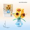 LUKHANG Sunflower Building Blocks Set Flower Bouquet with Vase for Adults Building Toys for Girls Boys Home Decor - 559PCS 12+