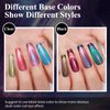 MIZHSE 9D Cat Eye Gel Nail Polish: Magnetic Gel Polish Set 10 ml 6 Colors with 2 Magnet Sticks, Chameleon Magic Galaxy Shiny Effect Cateye Nail Gel Soak off Nail Art Gift for Ladies