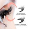 Magnetic eyelashes, portable magnetic lashes no glue or liner needed, reusable short magnetic eyelashes lashes natural eyelash magnetic lashes with Clamp（camellia/3 sets）