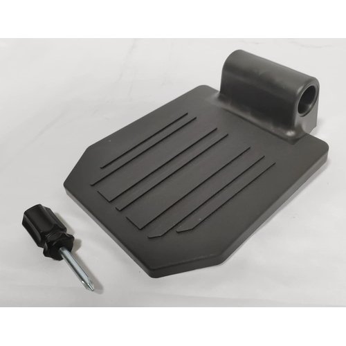 Universal Footplate for The Wheelchair, Transport Chair Footrest, Elevating Leg Rests, Replacement Parts, Mounting Hole 7/8",Striped Surface,Additional Installation Tools (1Ea, Black)