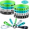 24PCS Golf Party Favors Set -Golf Rubber Bracelets Sport Silicone Wristbands Keychains/Keyrings Party Supplies Decorations Birthday Baby Shower Party Prize