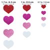 Winlyn 480 Pcs Valentine's Day Heart Stickers Bulk Self-Adhesive Glitter Hearts Shaped Foam Stickers Embellishments in Red Pink White Valentine Arts and Crafts for Kids Scrapbooking Cards Gift Décor