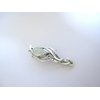 Generic Small white oval stone metal alligator hair clip fine thin hair