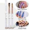 Shine Chance Acrylic Nail Brush Size 10, 100% Real Kolinsky Art Nail Brush for Acrylic Powder Application, Handmade Women Manicure Nail Extension Tool for Professional DIY Home Salon and Beginners