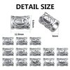 24pcs Mixed Vikings Runes Beads Hair Beard Beads Antique Silver Dreadlocks Beads Hair Tube Beads for Hair Braiding Bracelet Pendant Necklace DIY Jewelry