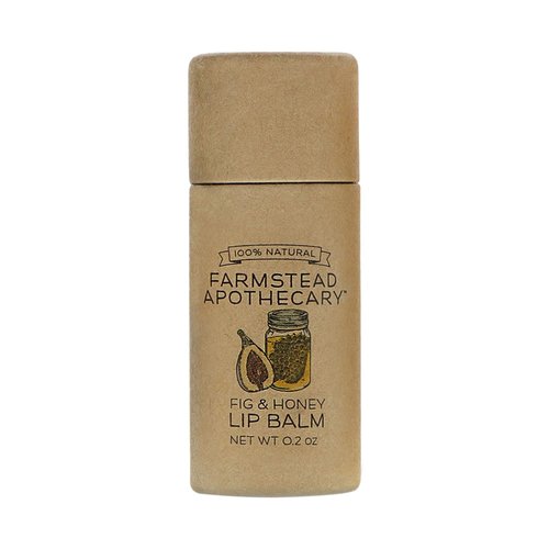 Farmstead Apothecary 100% Natural Lip Balm with Organic Beeswax, Organic Shea Butter & Organic Coconut Oil, Fig & Honey 0.25 oz