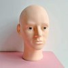 Male Bald Mannequin Head for Wig Making Hat and Glasses Display Model Head, Professional Cosmetology Head Beige Color No Make Up