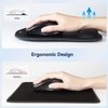 TECKNET Mouse Pad with Wrist Support, Ergonomic Gaming Mouse Pad Pain Relief, Portable Comfortable Mousepad for Computer, Laptop, Office, Home and Travel, Non-Slip Base, Waterproof Surface, Black