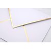 A7 Envelopes - 25-Pack V Flap Foil Border Luxury Mailing Envelopes for 5" x 7" Cards - for Wedding, Invitations, Baby Shower, Photos, Graduation, Birthday, Bridal Shower - 5.25" x 7.25" (White)