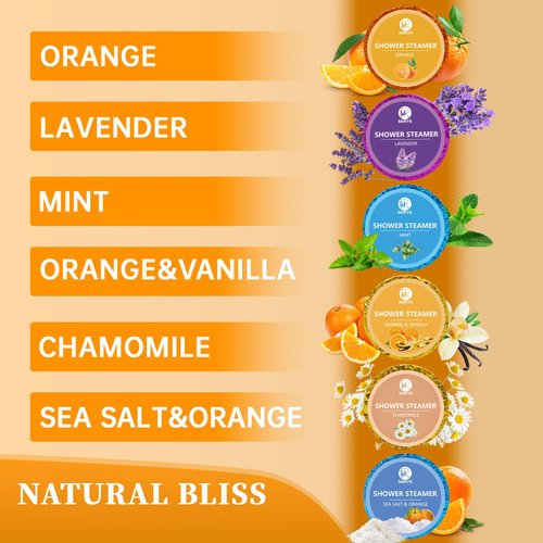 MR MIRYE Shower Steamers Aromatherapy, 6 Pack Gifts for Women Birthday Unique, Shower Bombs for Women Men Aromatherapy, Valentines Day Gifts for Her Him, Home Spa Self Care Relaxing Gifts for Women