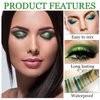 CAHIUYOA Green Eyeshadow Palette Green Glitter Makeup,Forest Emerald Green Yellow 15 Colors Matte Glitter Eyeshadow Long Lasting Colorful Eye Shadow Plattet for Women Girls