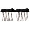LUJIYY Ribbon Bowtie Hair Comb Sweet Ballet Bowknot Hairpin Hair Styling Comb Hair Pin For Side Hair Korean Headdress Bowknot, Black