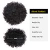 KGBFASS Afro Puff Drawstring Ponytail Drawstring High Puff Ponytail Short Kinky Curly Bun Hairpiece Fluffy Updo Hair Extensions for Black Women(1B#)