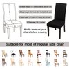 JQinHome 6 Pcs Dining Chair Slipcover,High Stretch Removable Washable Chair Seat Protector Cover for Home Party Hotel Wedding Ceremony (Black)