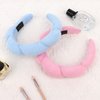CURASA Spa Headband for Washing Face Pink Skincare Headband Make Up Headbands for Women Puffy Spa Headbands for Girls Hairband for Washing Face Towel Facial Head band Hair Accessories for Women Girls
