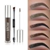Waterproof Liquid Eyebrow Gels, Smudge-Proof, Sweat Resistant, Full Natural-24Hours Long Lasting Tinted Makeup Color Gel with Brow Pen…(BLACK-BROWN)