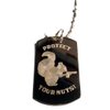 Protect Your Nuts Squirrel Funny Novelty Logo Symbols - Military Dog Tag Luggage Tag Key Chain Metal Chain Necklace