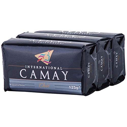 Camay Chic bar Soap International Softly Scented Body Bath 125g 4.4oz (3 Pack)