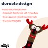 Huxley & Kent for Dogs | Reindeer Bone | Christmas Holiday Power Plush Dog Toy with Squeaker | Funny Dog Toy Gift | Fun, Durable, and Safe | H&K Squeaky Dog Toys