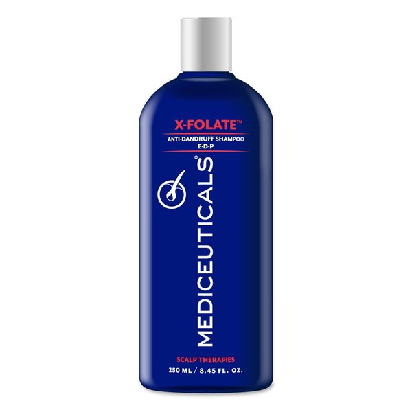 Mediceuticals X-Folate Shampoo Anti Dandruff Shampoo for Women and Men – Persistent Dandruff Control – For Scaly, Flaky Scalp and Scalp Buildup - Reduces Itching - 8.45 oz/ 250ml