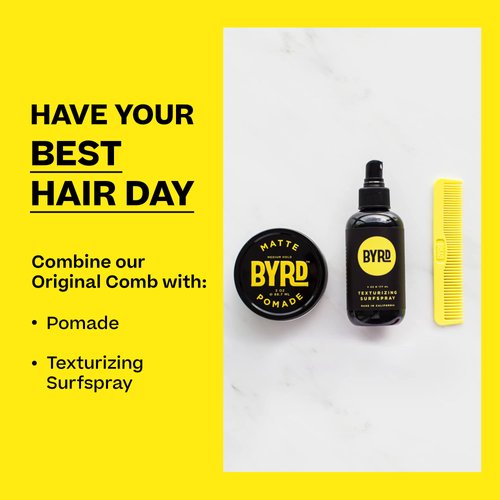 BYRD Pocket Comb – Durable and Flexible Hair Comb for Hair Styling, Made from Surf Fins