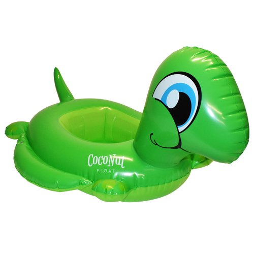 Coconut Outdoor Turtle Junior Pool Float - Child Sized Inflatable Raft & Durable Water Toy - Stable Ride-On for Summer Parties & Swim Events Ages 18mo+