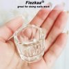 fiezkaa 2pcs Nail Dappen Dish Clear Monomer Liquid Cup, Dampen Dish for Acrylic Nails, Manicure Glass Bowl