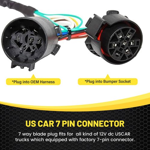 Oyviny Replacement 55384 USCAR 4-Pin Trailer Wiring Harness with USCAR 7 Way Connector 41 Inches Length Plug and Play Adapter